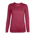 thumbnail image 1 of AherBiu T-Shirts à Manches Longues pour Femmes Col Ras du Cou Amples Basiques 2024 Automne Confortables Chandails Unis, 1 of 4