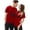 Men (Red), variant on Valentine's Couples Matching Shirts Letter Print Crew Neck Casual Short Sleeve Tunic T Shirt Lightweight Comfortable Comfy Soft His And Her Basic Tee Vacation Clothes White XXL