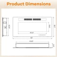 thumbnail image 3 of Costway 50 Inches Ultra-Thin Electric Fireplace Wall-Mounted & Recessed Fireplace Heater, 3 of 10