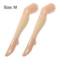 thumbnail image 3 of Unique Bargains 2 Paires Manchon de Compression Sans Pied Manchon de Compression pour Femmes Nylon m Beige, 3 of 7