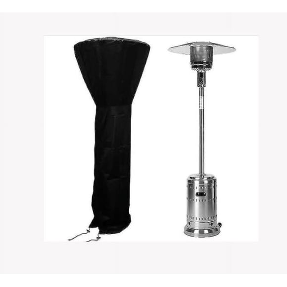 Waterproof Patio Heater Cover with Zipper, 210D Outdoor Round Cover for Heaters, Black, 89"H x 33"D x 19"B, 226x85x48cm