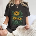 thumbnail image 4 of Offre à Durée Limitée Iumwxz T-Shirt Surdimensionné Tendance Coupe Ample T-Shirts pour Femmes Hauts Graphiques Floraux Manches Mi-Longues Col Rond Hauts pour Femmes Obtenez-le Aujourd'hui Plage, 4 of 7
