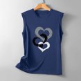 thumbnail image 4 of Timegard Camisoles pour Femmes Col Rond Imprimé Cœur Sans Manches Confortables Décontractées Amples Chemises Hauts Blouse, 4 of 5