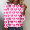 thumbnail image 1 of TIMIFIS Chandails de Sensibilisation au Cancer du Sein pour Femmes Ruban Chandail à Manches Longues Blouse Imprimée Col Rond Chandail à Manches Longues Décontracté Automne/hiver pour Femmes, 1 of 4