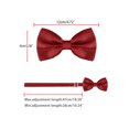 thumbnail image 4 of INSPIRE CHIC Accessoires de Nœud Papillon pour Homme Sangle Ajustable Formel Uni Smoking Pré-Noué Rouge Vin, 4 of 5
