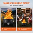 thumbnail image 2 of VEVOR Propane Fire Pit 24” Outdoor Portable Gas Fire Pit for Heating 58000 BTU, 2 of 9
