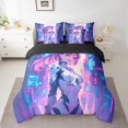 thumbnail image 2 of AI Girl Ensemble de Literie Rétro Cyber Futurisme Très Grand 7 Pcs Fans de Science-Fiction Robot de Réalité Virtuelle avec Drap Plat et Drap-Housse, Ensemble de Literie Anime avec Taies d'Oreiller et Housses de Coussin, 2 of 5