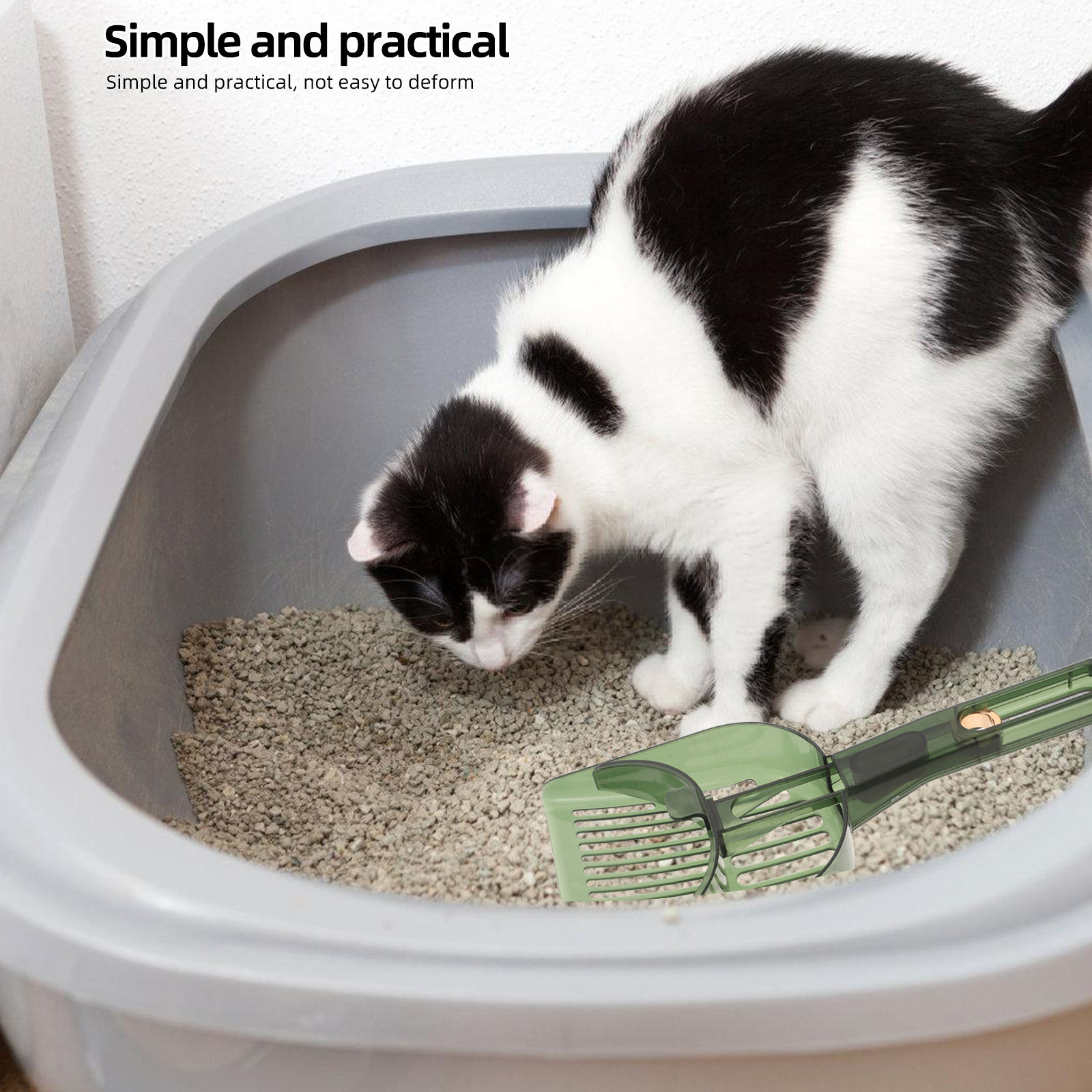 HOOWIFFY 1Set Cat Litter Sifter Plastic for Litter Removal and Straining