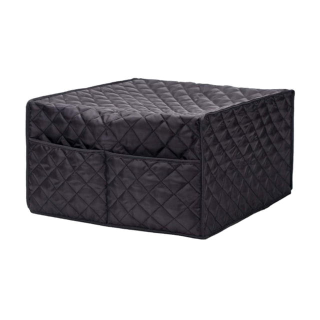 GROWTH TANK Microwave Cover Bread Machines Cover Storage Front Pockets Dust Countertop Black