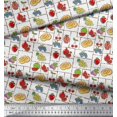 thumbnail image 3 of Soimoi Polyester Crepe Fabric Mix Fruits Printed Fabric 1 Yard 52 Inch Wide, 3 of 3