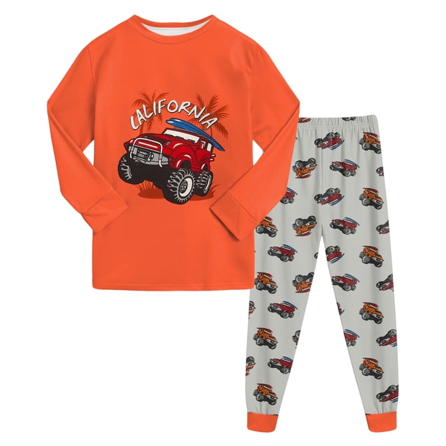 Curenmufel Baby Pajamas Kids' Lightweight Pajama Set - Perfect for Spring & Fall 4T 5T (Red,4-5 Years)