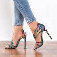 thumbnail image 1 of Pisexur Sandals Womens Women's Snake Patterned Slippers Fish Beak With Buckle Pointed Sandals Sandales Pour Femmes, 1 of 9