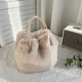 thumbnail image 1 of LHSHID Luxury Handbag High Quality Artificial Plush Rabbit Hair Shoulder Bag Super Soft Fashion Shopping Bag Large Capacity Bucket Bag, 1 of 6