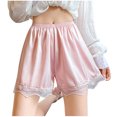thumbnail image 1 of LOVZFMLL Short en Dentelle Uni à la Mode pour Femme Rose m, 1 of 2