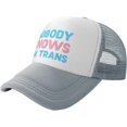 thumbnail image 1 of Nobody Knows I'm Trans Hat LGBT Pride Transgender Rights Hat Trucker Hat Mesh Baseball Cap Sun Hat, 1 of 9