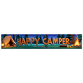 thumbnail image 1 of Forest Design Happy Camper Tent Banner Campfire Nature Scene for Outdoor Adventure Camping Event, 1 of 5