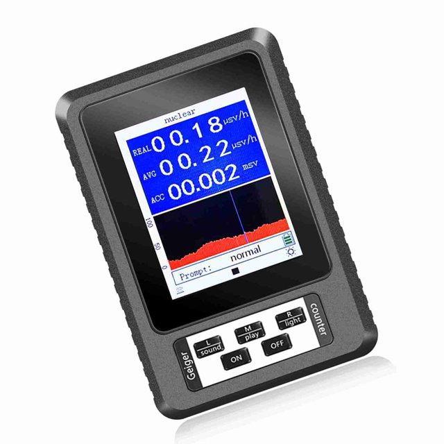 Geiger Counter, Nuclear Radiation Alarm High Sensitivity Backlit Display Real Time For Family Life