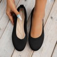 thumbnail image 4 of B91xZ Mocassins en Tricot pour Femmes Largeur Grand Bout Rond Talon Bloc Chaussures Mocassins,Noir 8, 4 of 5