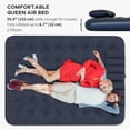 thumbnail image 3 of CoSoTower Queen Size Air Mattress Camping Air Bed with 2 Pillows and Hand Pump, Blue, 3 of 7