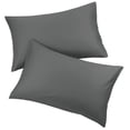 thumbnail image 1 of PiccoCasa Pure Cotton Pillowcases 2 Pcs Soft with Zipper Dark Gray Queen, 1 of 7