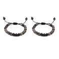 thumbnail image 4 of Decodeary Stackable Collection Bracelet For Men And Women Natural Gemstones Beads Minimalist Bracelet For Women Beads Bracelet Black dragon pattern 2Set, 4 of 6