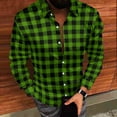 thumbnail image 3 of Timdgard Button down Shirts for Men Fall Plaid Lapel V Neck Long Sleeve Shirts Work Casual Tops, 3 of 8