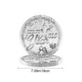 thumbnail image 3 of Qiulaii 16pcs Disposable Party Tableware Set Elegant Silver Design Premium Paper Plates Cups Napkins for Holiday Celebrations Dining Events, 3 of 6