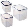 thumbnail image 1 of Food Storage Containers with Lids Airtight, Plastic Storage Meal Prep Container, Stackable 100% Leakproof & Microwave Organization and Storage Sets, Lunch Containers (3 Pcs), 1 of 8