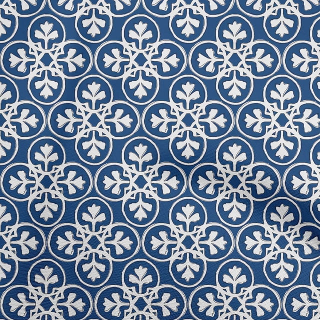 oneOone Cotton Poplin Royal Blue Fabric Block Sewing Craft Projects Fabric Prints By Yard 42 Inch Wide