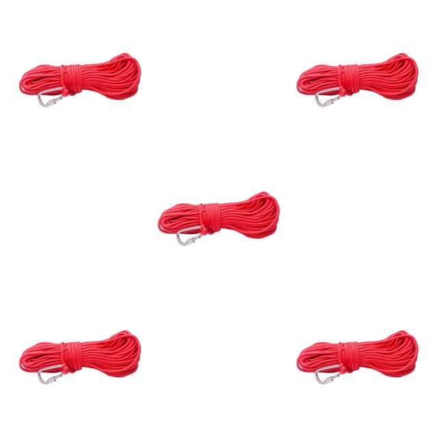 mmirethe Fishing Braided Line Rope Portable Multi-functional Waterproof Strap Safety Lock Anti-skid Clothesline Jigging Ropes 4mmx20m 5Set