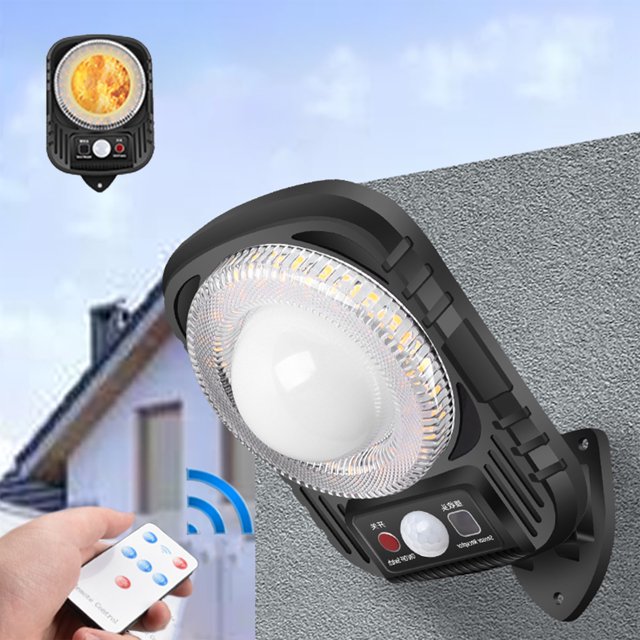 Dvkptbk Solar Street Light, Ip65 Outdoor Solar Powered Lights Dusk to with Motion Sensor LED Security Flo-Od Light for Parking Lot, Remote Control Solar Light Home Essentials