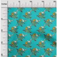 thumbnail image 1 of oneOone Georgette Viscose Fabric Leaves|Bird & Floral Block Printed Craft Fabric BTY 42 Inch Wide, 1 of 4
