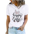 thumbnail image 2 of EGNMCR Chandails de Pâques pour Femmes Chandails pour Femmes Imprimé de Pâques T-shirt à Col Rond pour Femme Mode Confortable Chemise pour Femme Haut à Manches Courtes Haut/chemise à Col Rond T-Shirts pour Femmes, 2 of 7