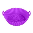 thumbnail image 4 of Kadlawus 4Pcs Air Fryer Accessories, 21x16x7.8cm Silicone Baking Pot, Non Stick Reusable Oven Tray for 7.9 Inch Air Fryer, Foldable Heat Resistant Fryer Pan, 4 of 9