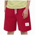 thumbnail image 1 of Curenmufel Shorts Garçon Shorts Garçons Shorts de Sport Shorts de Course Actifs Shorts Athlétiques Shorts de Basketball Shorts de Performance 5t 6t (Rouge,5-6 Ans), 1 of 5