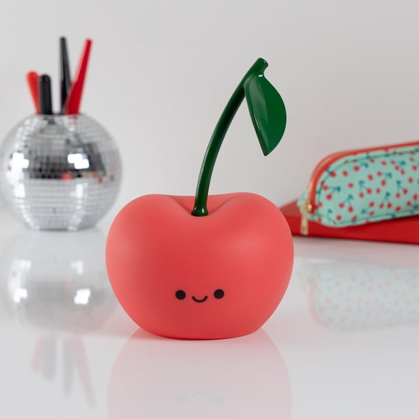 Merkury Innovations Cheerful Cherry LED Night Light, Cool White