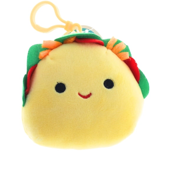 Squishmallows Food Squad Tex the Taco 3.5" Clip-On Bag Keychain Plush