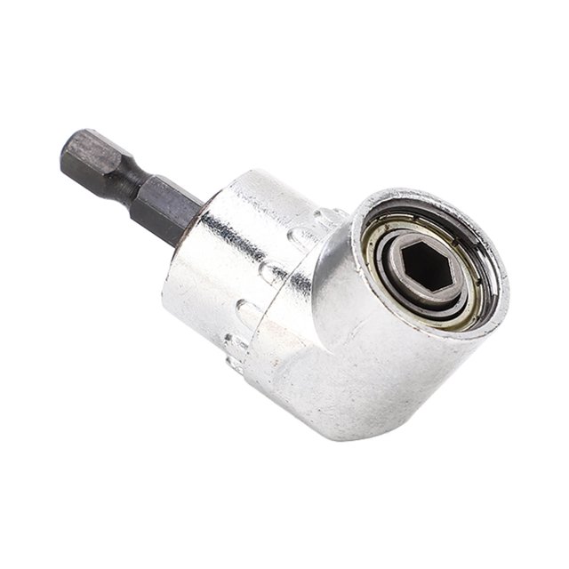 Right Angle Drill Bit Adapter, Power Screwdriver Drill Attachment Vanadium Alloy Steel Long Service Life for Drive Chuck