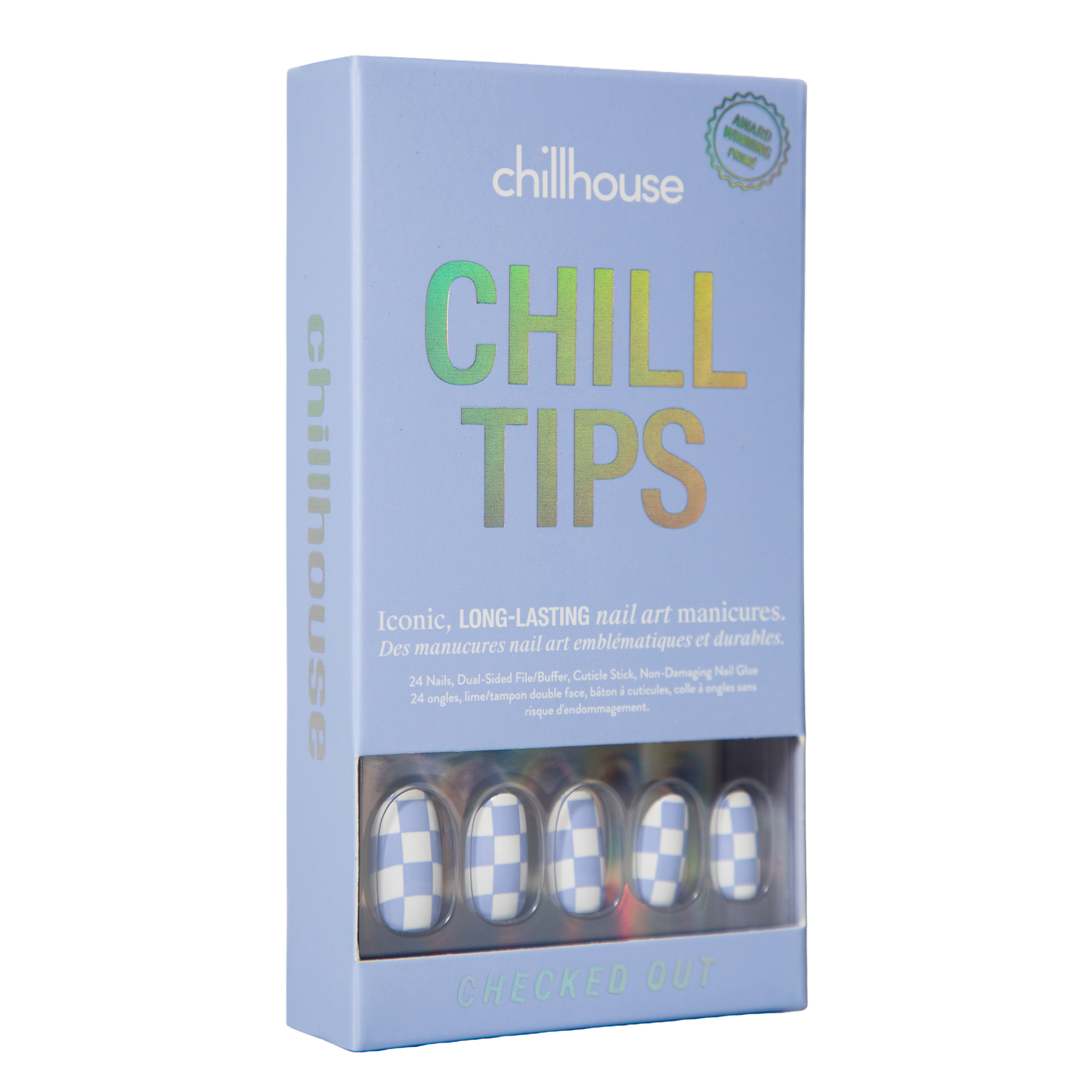 Chillhouse - Press Ons Tips Nails - Almond - Checked Out - 30 Tips