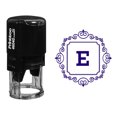 thumbnail image 1 of Printtoo Carré Tourbillon Bord E Alphabet Monogramme Initiale Bureau Papeterie Auto Encrage R-40 Tampon en Caoutchouc, 1 of 4