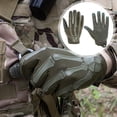 thumbnail image 2 of Gants Squelette Chauds Flexibles à Prise Renforcée pour la Randonnée, Plein Air, Chasse, Airsoft, Paintball, Cyclisme, Moto, Multiusage, TG, Vert Militaire, 2 of 4
