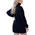 thumbnail image 3 of Women's Loose Oversize Turtleneck Wool Long Pullover Sweater Dress, 3 of 5