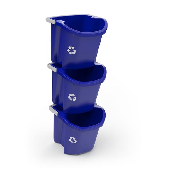Nova Products 6 Gallon Stackable Recycle Bin with Handle