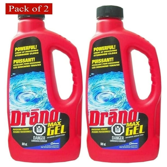 Drano Max Gel 900ml (Pack of 2)