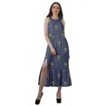 thumbnail image 1 of Moomaya Robe Imprimée Femme Fête Mariage Tenue de Fête Col Licou Robe Maxi en Rayonne, 1 of 4