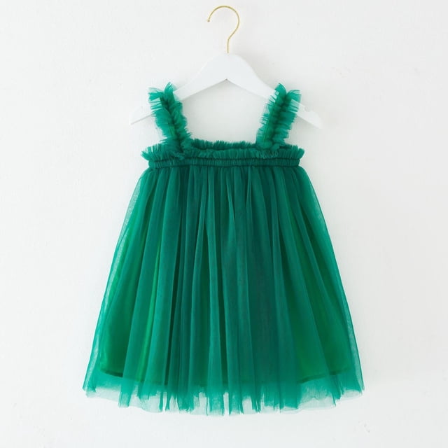 Cowsor Baby Girl Dress Flower Tulle Party Dresses Princess Pageant Birthday Wedding