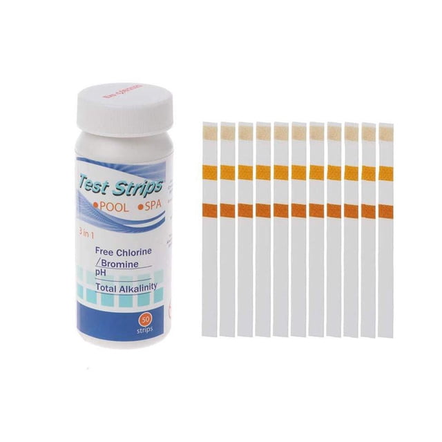 Ensemble de Bandes de test pour Piscine 50 Pcs pH, Testeur Chimique de Chlore total et Sans Dureté