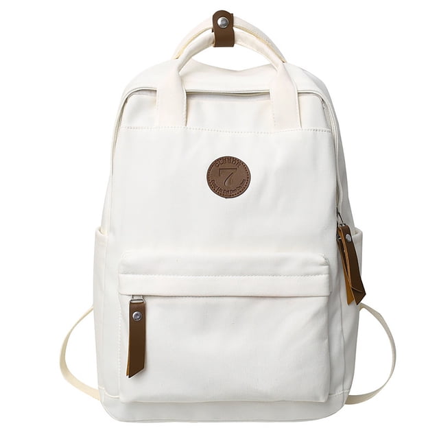 Faraee Canvas Laptop Backpack Notebook School College Rucksack Top Handle Satchel Handbag with Compartments