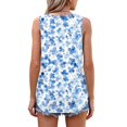 thumbnail image 4 of UPPADA Camisoles d'Été pour Femmes à Imprimé Floral, Col Ras du Cou, Sans Manches, Chemises Décontractées à Ourlet Fluide, Jolis T-Shirts, Chemises Coupe Ample, Hauts Confortables Multicolores, S, 4 of 7