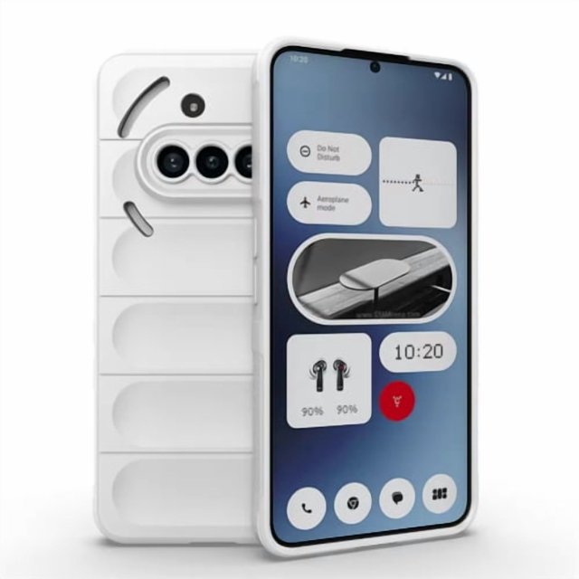 Skin Feeling Flexible Silicone Case for Nothing Phone 3a Protective Cover - White